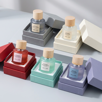 Diffuseur à roseaux givré en verre borosilicate avec couvercle en bois, flacon transparent de 30 ml, pulvérisateur à pompe pour sérigraphie, flacon vide pour diffuseur d'arômes
