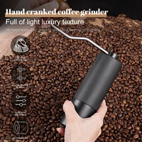 HUIQIAN corps en alliage d'aluminium 420 fraise en acier inoxydable Homeuse expresso Mini petit moulin à main Portable manuel moulin à café