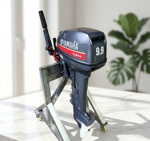 Moteur hors-bord 2 temps 9,9 CV à refroidissement par eau et allumage CDI, hélice externe – Meilleures ventes - Product Image 2