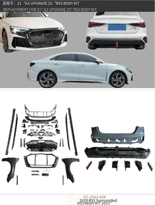 Apto para el modelo <span class=keywords><strong>Audi</strong></span> <span class=keywords><strong>A3</strong></span> RS3 S3 2021, con parachoques delanteros y traseros que rodean los labios delanteros y traseros. - Product Image 6