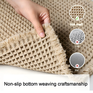 Alfombra de Baño Moderna Gris Lavable con Diseño de Waffle Resistente al Desgaste FIGOO - Directo de Fábrica - Product Image 4