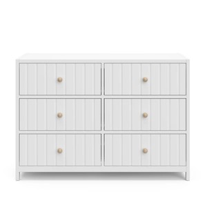 Commode à 6 tiroirs en bois <span class=keywords><strong>laqué</strong></span> <span class=keywords><strong>blanc</strong></span> moderne avec lignes sculptées pour chambre et salon - Product Image 1