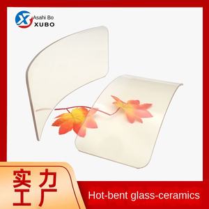 Vrai feu personnalisé incurvé résistant aux hautes températures verre microcristallin <span class=keywords><strong>brasero</strong></span> électrique plaques d'observation du feu - Product Image 2