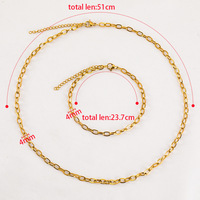 Chaîne ovale plate épaisse en acier inoxydable 1/5, faite à la main, avec fermoir mousqueton portable, finition unie, pour collier et bracelet DIY