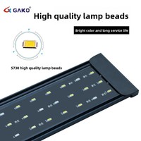 Lampe LED réglable pour aquarium, blanc et bleu, avec supports extensibles, 2 modes d'éclairage pour aquariums plantés