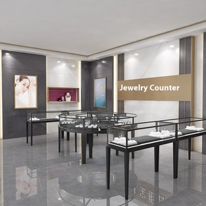 Gabinete de exhibición de joyería de metal hecho a medida Runse con iluminación LED Mostrador de vidrio de <span class=keywords><strong>segunda</strong></span> <span class=keywords><strong>mano</strong></span> <span class=keywords><strong>para</strong></span> artículos de lujo - Product Image 6