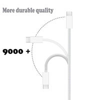 Câble USB-C vers USB-C 60W PD, charge rapide 3A, tressé en nylon, câble de données, vente en gros d'usine pour iPhone 15 16 17 Pro Max