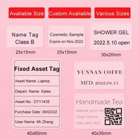 Etiquetas Térmicas Transparentes Adhesivas Personalizadas a Prueba de Agua para Mini Impresoras Térmicas, Material PET, para Velas