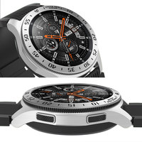 Coque de protection complète pour Samsung Galaxy Watch 46MM, anneau de lunette, adhésif, anti-rayures, bracelet intelligent en métal