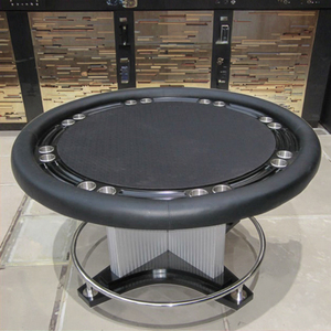 QINLONG <span class=keywords><strong>Table</strong></span> de club de jeu <span class=keywords><strong>ronde</strong></span> de luxe de 48 pouces <span class=keywords><strong>Table</strong></span> de Mahjong de <span class=keywords><strong>Poker</strong></span> de Taxas <span class=keywords><strong>ronde</strong></span> de haute qualité pour le divertissement - Product Image 1