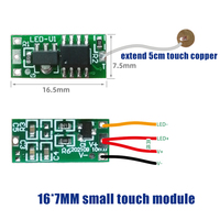 DC 3.7V 5V 12V 24V Smart Touch Sensor Switch On/Off et Gradateur de contrôle pour lampes à LED