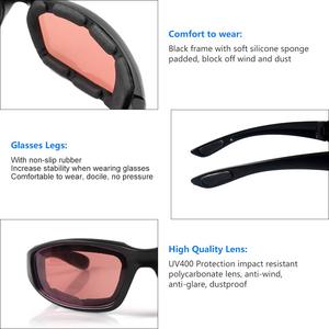 Gafas de Sol para Motocicleta con Protección UV, Antipolvo y Antiviento, con Acolchado, para Actividades al Aire Libre - Product Image 2