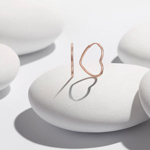 Pendientes de aro grandes de alta calidad para mujer, logotipo Original, corazón de oro rosa para regalos de cumpleaños, ropa de fiesta - Product Image 3