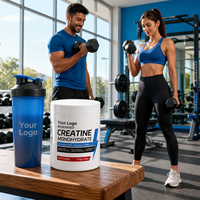 Poudre de créatine OEM/ODM saveur fruitée 5g, échantillon gratuit, vente en gros directe usine pour acheteurs de nutrition sportive en vrac dans le monde entier