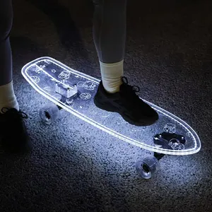 Transparent Acrylic Land Surfboard Low Price Cheaper Skate Board Complete Skateboard