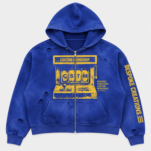 Sweat à capuche personnalisé, épais, surdimensionné, à fermeture éclair intégrale, imprimé graphique, streetwear, mode moderne, toucher confortable, qualité supérieure, sweat à capuche pour homme - Product Image 1