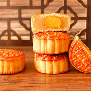 ขนมไหว้พระจันทร์แบบจีนโบราณ ไส้ไข่เค็มและเม็ดบัว รสหวาน คุกกี้ผสมถั่ว กล่องของขวัญ กล่องกระดาษ - Product Image 4