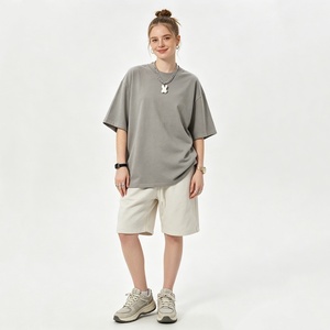 Camisetas de Estilo Urbano Unisex, 100% Algodón, Personalizadas, Talla Grande, al por Mayor, Lisas o con Estampado, Tejidas, de Alta Calidad OEM, 280 g/m² - Product Image 5