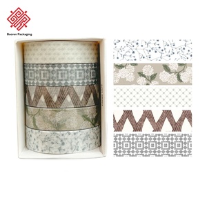 Kit de ruban adhésif washi à motifs pour carnets faits main, matériaux de loisirs créatifs, ruban décoratif et rouleau de scrapbooking, autocollants de paysages - Product Image 5