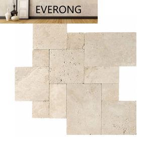 Prix de gros Extérieur dégringolé Beige Français Versailles Terassenplatten Carreaux de pierre de travertin Pavés pour sol de piscine - Product Image 2