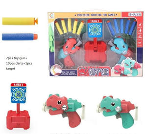 ปืนระเบิดไดโนเสาร์พร้อมลูกดอกโฟม10ชิ้นและของเล่นพลาสติกเป้าหมาย1ชิ้น2ชิ้น - Product Image 2