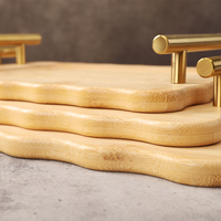 Plateau et assiette de service en bambou naturel, durable et non toxique, personnalisable, pour les fêtes, les collations, les cadeaux d'affaires