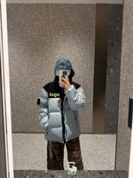 Veste matelassée coupe-vent en toile d'hiver - Unisexe, col montant décontracté avec fermeture éclair et boutons