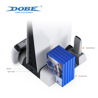 Station de charge multifonctionnelle TP5-3536B à double refroidissement pour PS5 Gamepad Station de charge pour PS5 Slim Charger Base Storage Stand