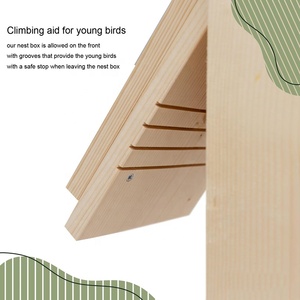 Nouveau style de nichoir pour oiseaux, nichoir durable avec protection contre les pics pour suspension - Product Image 6