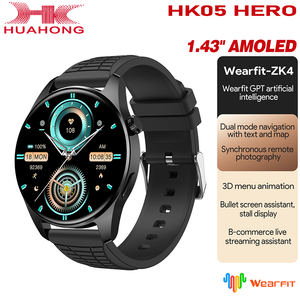 Reloj Inteligente HK06 HERO AI Wearfit GPT con Monitor de Sueño, Monitor de Salud, Cámara Remota, Transmisión <span class=keywords><strong>en</strong></span> Vivo, Asistente, Resistente al Agua IP67, Silicona - Product Image 6