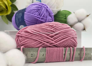 Hilo de Algodón de Leche de Cinco Hebras al por Mayor para Gorros, Mantas y Muñecas de Bebé; Material de Ganchillo DIY de Grosor Medio para Tejido a Mano - Product Image 4