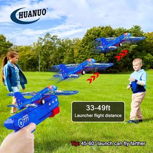 Çocuklar 2 uçuş modları LED köpük planör mancınık uçak 4 paket uçak başlatıcısı oyuncaklar hava uçağı - Product Image 4