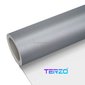 Premium <b>PET</b> <b>Brushed</b> Metal Vehicle Wrap Easy Install No Residue Partial Body Styling - Product Image 1