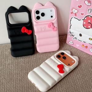 เคสโทรศัพท์ซิลิโคนรูปโบว์น่ารัก Senyork 3D สำหรับเด็กผู้หญิง รุ่น iPhone 17 16 Pro Max 15 14 13  วัสดุยางนิ่ม ป้องกันการกระแทก - Product Image 2