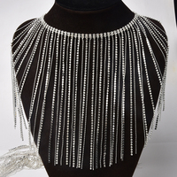 Nouveau 18cm Largeur Verre Strass Franges Cristal Chaîne Diamant Mariée Garniture Frange Cristal Applique Couture Artisanat Diy Décoration