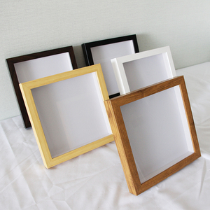 Cadre <span class=keywords><strong>photo</strong></span> 3D en bois blanc personnalisé de haute qualité, vente en gros, 30*30, 15*15, cadre <span class=keywords><strong>photo</strong></span> Shadow Box - Product Image 1
