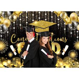 Pancarta Personalizada de 7x5 pies con la Leyenda 'Felicidades' para Decoración de Fiestas de Graduación, Papel en Existencia para Celebraciones de Graduación de Año Nuevo, China - Product Image 5