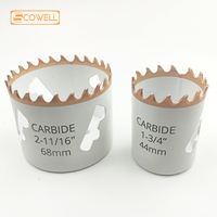 Scie cloche à pointe en carbure TCT pour un découpage rapide et propre, efficace pour l'élimination de bouchons, pour le perçage de l'acier inoxydable, du métal et du bois