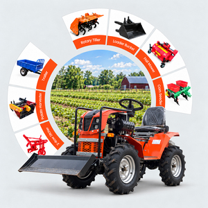 Tracteurs compacts miniatures 4x4 de 18 CV pour ferme et jardin, avec tondeuse, vente en gros - Product Image 1