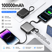 Nouveaux produits 2026 : Batterie externe rechargeable 10000 mAh, mini batterie externe, charge rapide PD22.5W, affichage numérique, logo personnalisé en usine