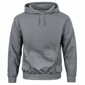 Sweat-shirt à capuche en molleton uni pour homme avec poche, logo personnalisé, dessin animé, 100% coton, vêtements décontractés d'hiver - Product Image 6