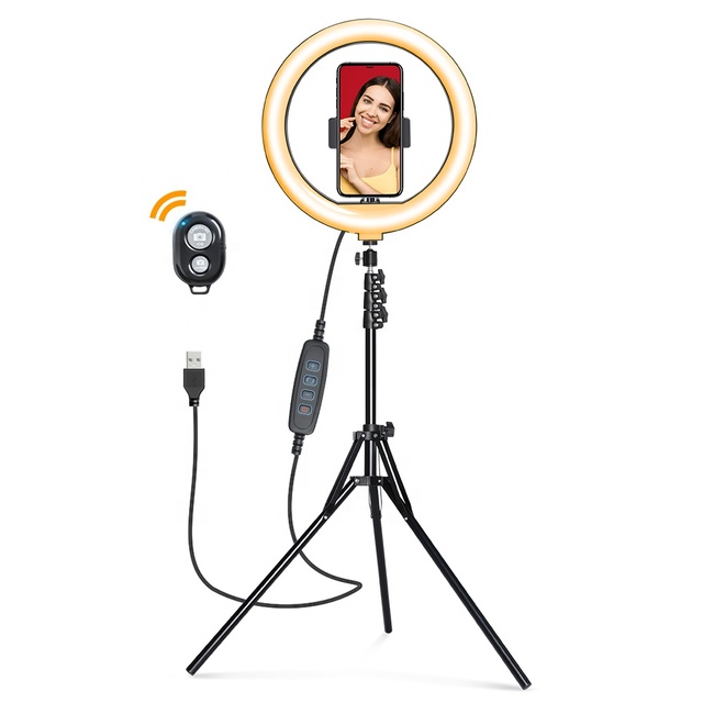 High Lumen Led Ring Lamp 8 Inch Selfie Ring Light With AdjustableTripod Stand RGB Led Lamp Ring