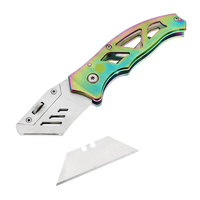 Couteau utilitaire pliant en alliage d'aluminium robuste Bochen Wholesale avec lame remplaçable pour le déballage et la découpe