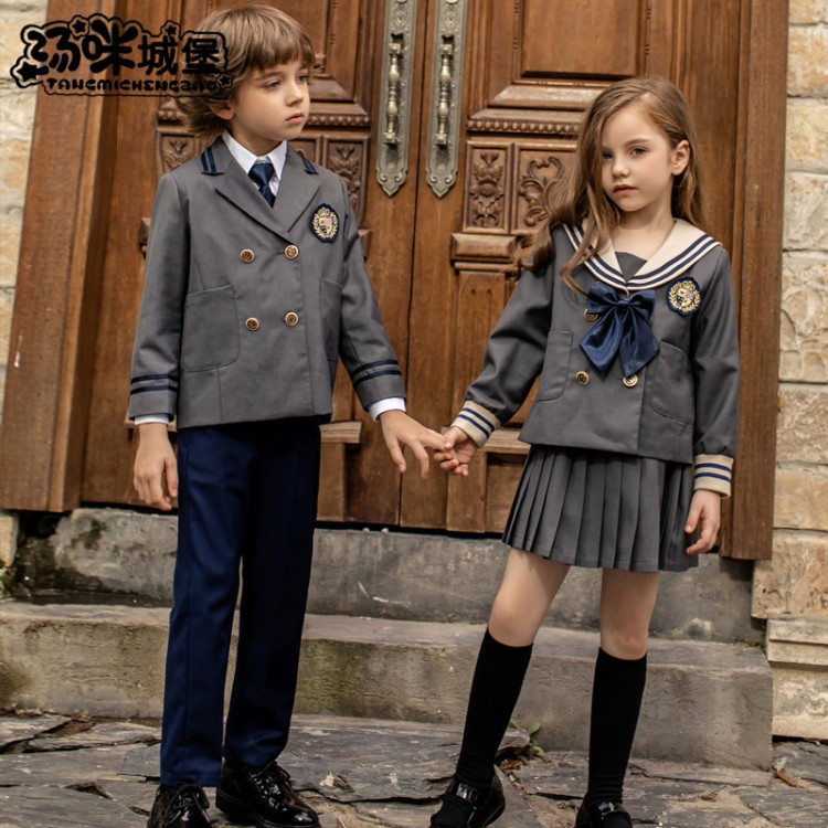 Mysweeby 2021 пользовательские оптом antumn новый дизайн дети школа маскарадный костюм младшие девочки мальчики школьная форма
