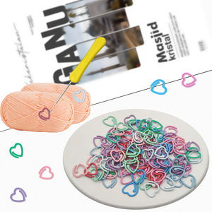 Marcadores de Punto Metálicos en Forma de Mini Corazón Coloridos, Ecológicos y Duraderos, Accesorios para Ganchillo y Suministros de Tejido, Herramientas DIY - Product Image 6