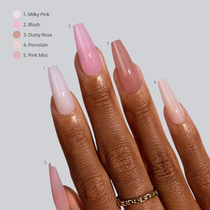 XCOATTIPS - 160 Uñas Postizas Largas Tipo Bailarina, Color Nude Natural, de Alta Calidad, Uñas de Gel Suave X, Uñas a Presión, Venta al Por Mayor - Product Image 2