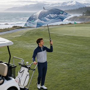 Parapluie de golf en gros 54 60 68 72 pouces, parapluie coupe-vent personnalisé avec logo pour la pluie et le soleil, équipement de pluie robuste pour l'extérieur - Product Image 4