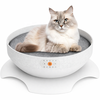 Lit pour chat intelligent USMILEPET, chauffant et rafraîchissant, design ouvert, température réglable, capteur infrarouge, musique naturelle, contrôle par application