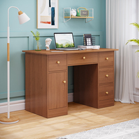 Bureau d'ordinateur en bois moderne et simple pour étudiant avec tiroirs