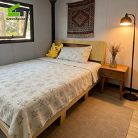 Maison conteneur extensible de luxe 20ft 40ft 2 chambres préfabriquée, structure en acier, étanche, ignifuge, fabricant certifié CE ISO9001